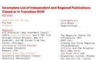 Dependent Publications: Art Publishing Presents and Futures